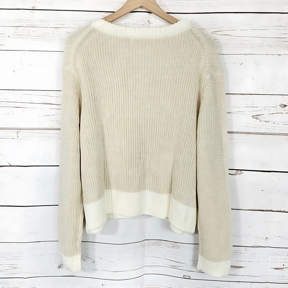 Revolve Stitches & Stripes Nia Crop Waffle Knit Pullover Sweater XXL NWTS - Picture 2 of 10